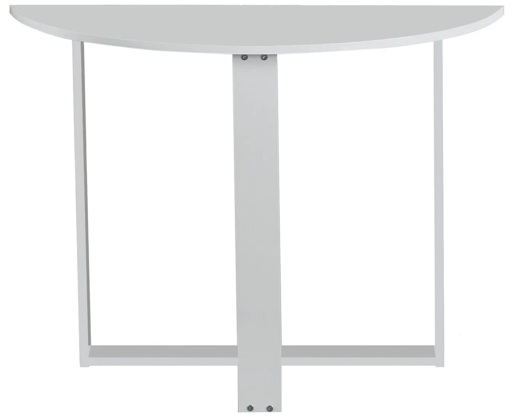 Pôlkruhový jedálenský stôl MIDDLE biely