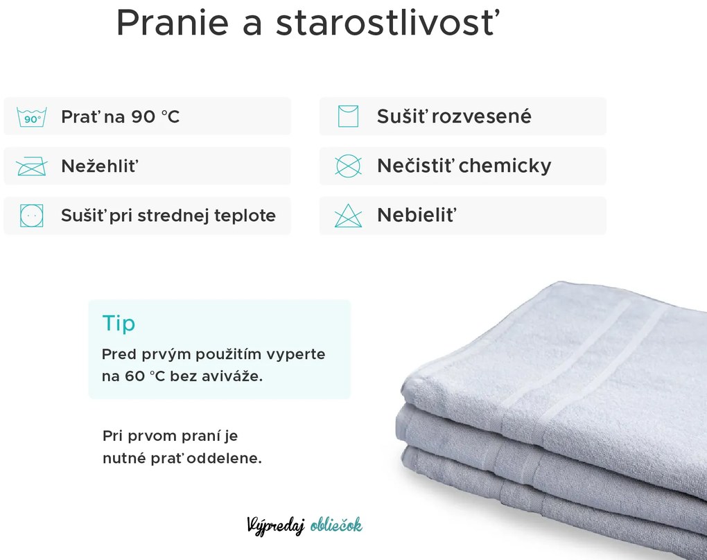 Hotelový uterák Royal 50 x 100 cm biely, 100% bavlna