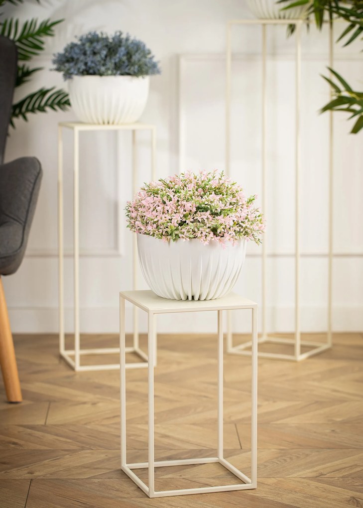 STOJAN NA KVETINÁČ SIMPLE 40X24X24 CM KRÉMOVÁ