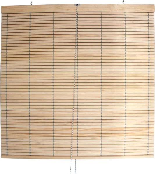 Dřevěná roleta na pergolu – přírodní Šířka rolety: 150 cm, Rozvin rolety: 220 cm