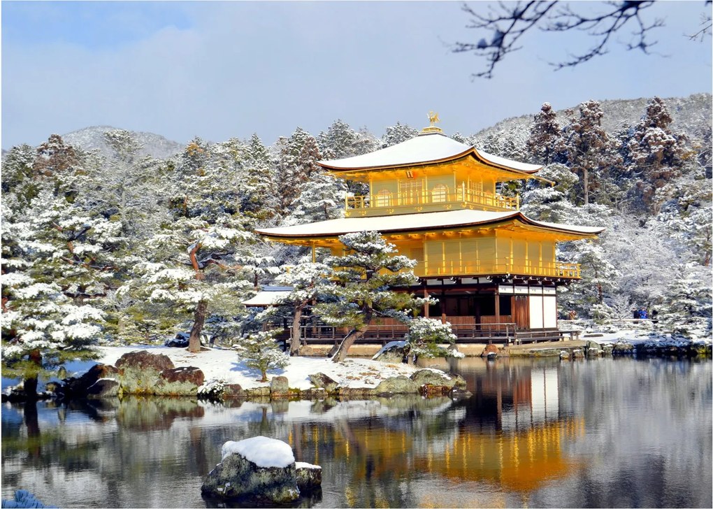 Sklenený obraz - Kinkakudži, Japonsko (70x50 cm)