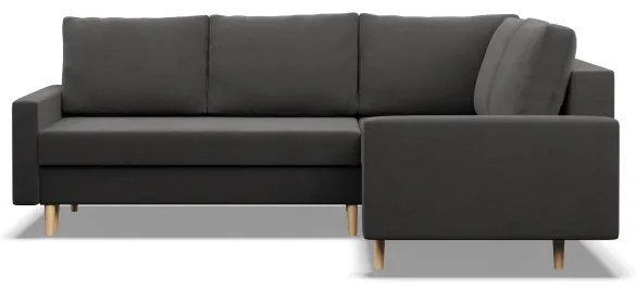 Rohová rozkladacia sedačka BLANK Comfort pravá, sivá