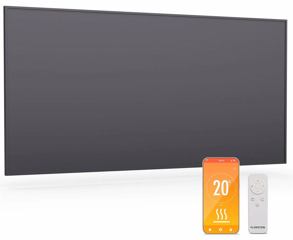 Wonderwall Smart Infračervený ohrievač, 60x120cm, Aplikácia, 770W, Týždenný časovač, IP24