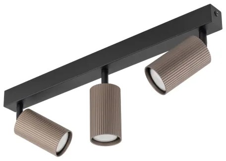 Bodové svietidlo TUNE 3xGU10/10W/230V čierna/hnedá