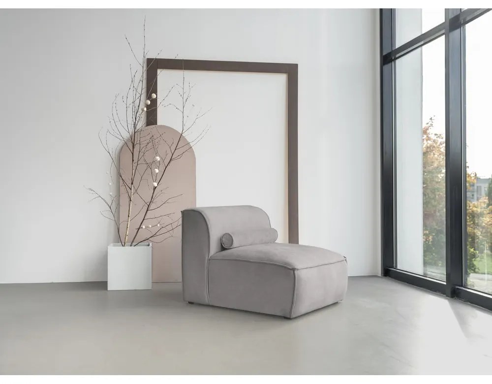 Svetlosivý modul pohovky (stredový diel) Flex Felix – Miuform