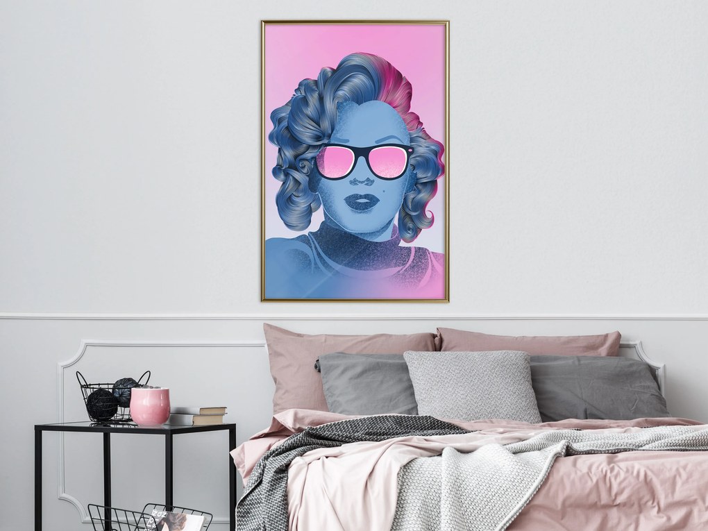 Artgeist Plagát - Norma Jeane [Poster] Veľkosť: 20x30, Verzia: Zlatý rám s passe-partout