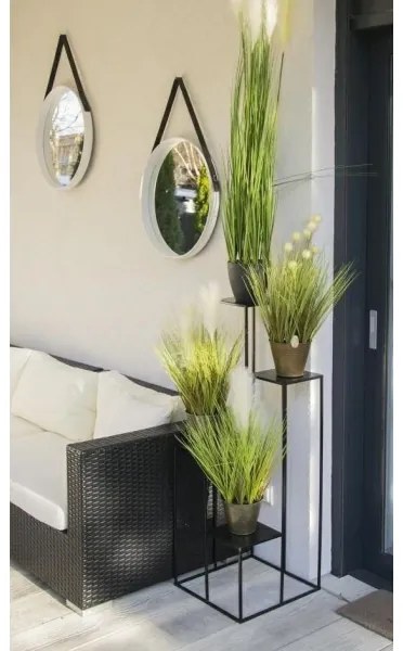 Stojan na kvety 110x40 cm čierna