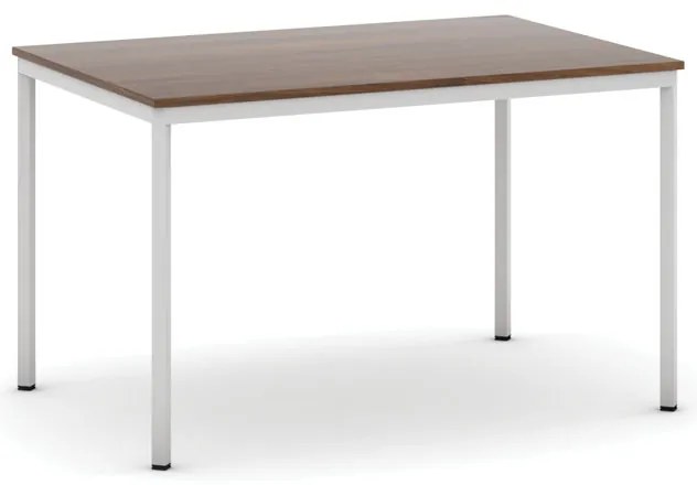 Jedálenský stôl, 120x80 cm, sivá podnož, orech