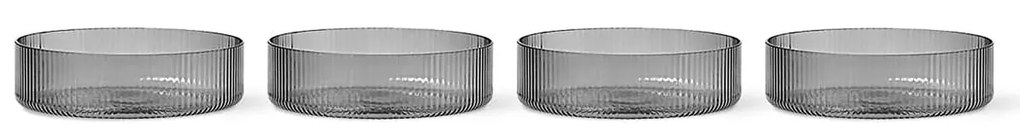 ferm Living Jedálenská misa Ripple šedá 12 cm 4 ks