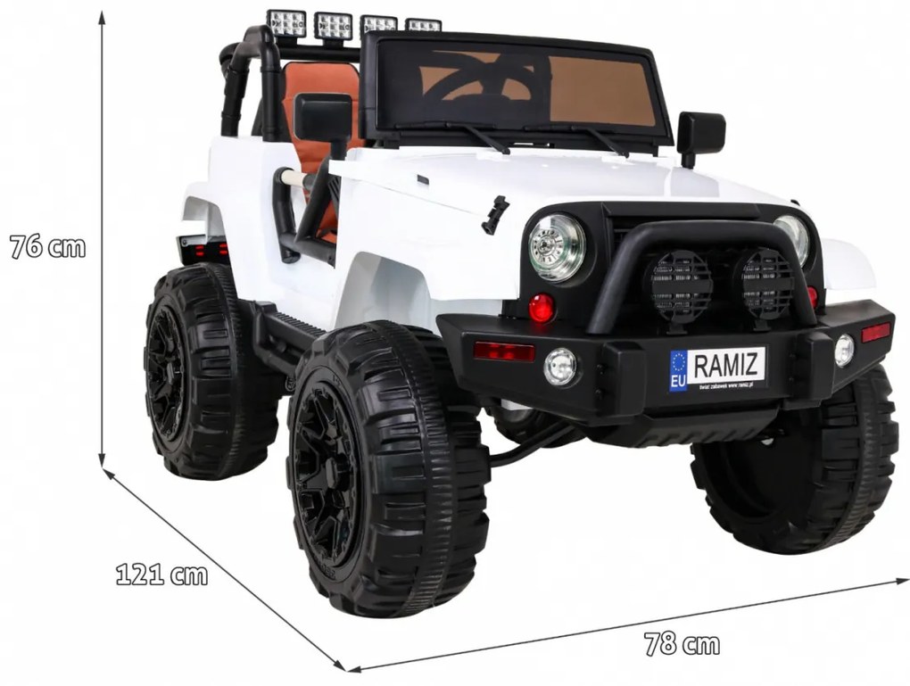 Elektrické autíčko Jeep All Terrain Ramiz 905 - biele