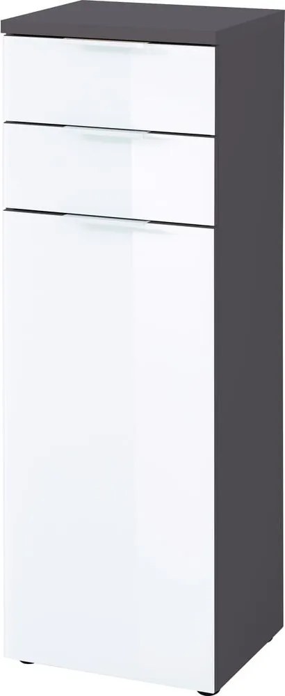 Bielo-sivá skrinka Germania Pescara, výška 112 cm