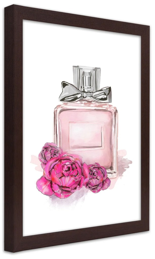 Gario Plagát Kvety a parfum vo flakóne Farba rámu: Bez rámu, Rozmery: 30 x 45 cm