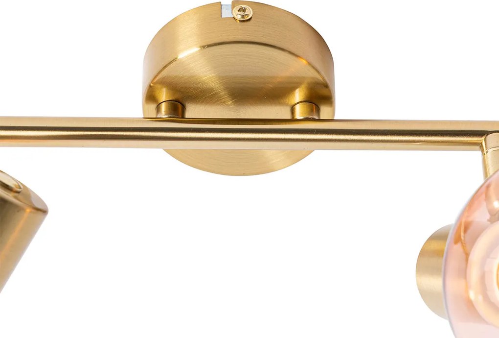 Inteligentné bodové svetlo zlato s ružovým sklom vrátane 2 Wifi P45 - Vidro