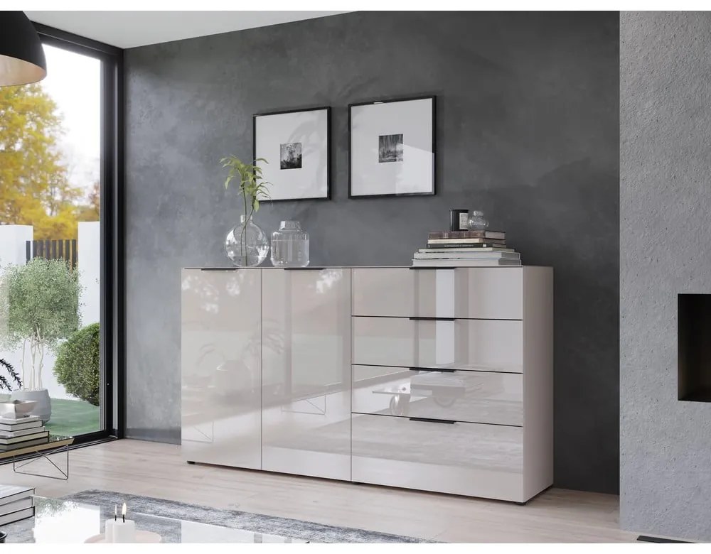 Krémová nízka komoda 184x102 cm Oakland – Germania