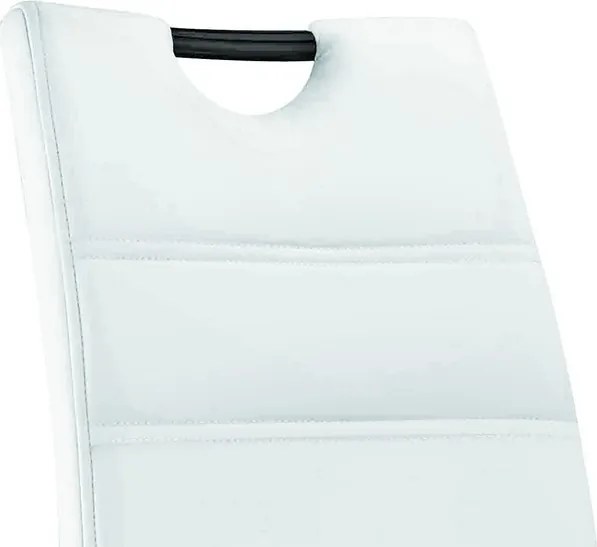 Jedálenská stolička Queens, biela ekokoža