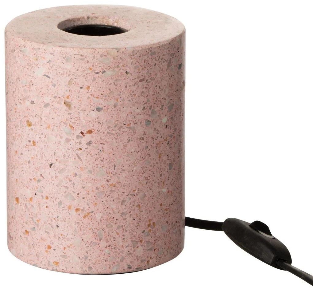 Ružová stolná lampa Terrazzo - Ø 10*13 cm/E27