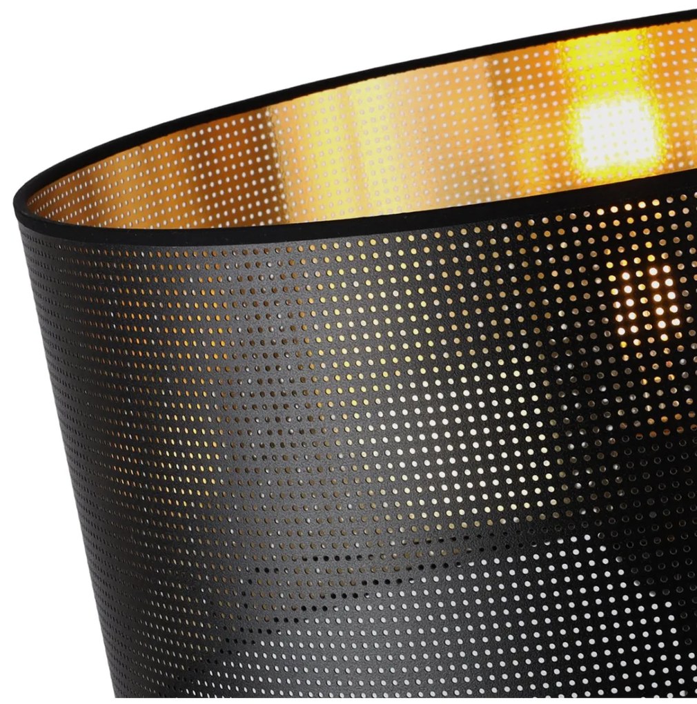Závesné svietidlo Asti0, 1x čierne PVC tienidlo, (fi 40cm), g, b