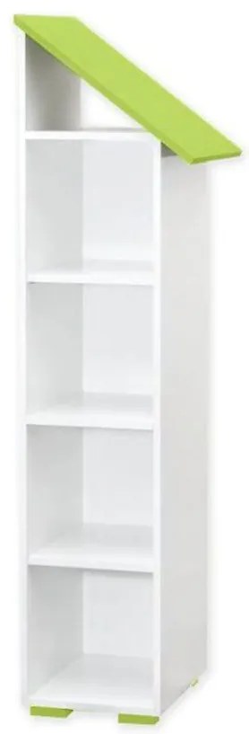 Regál Bb03  4p pravý bielo-zelený