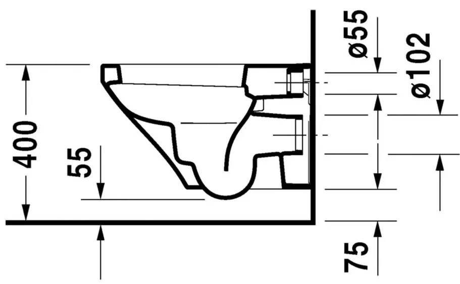 Duravit DuraStyle - Závesné WC, biela 2536090000