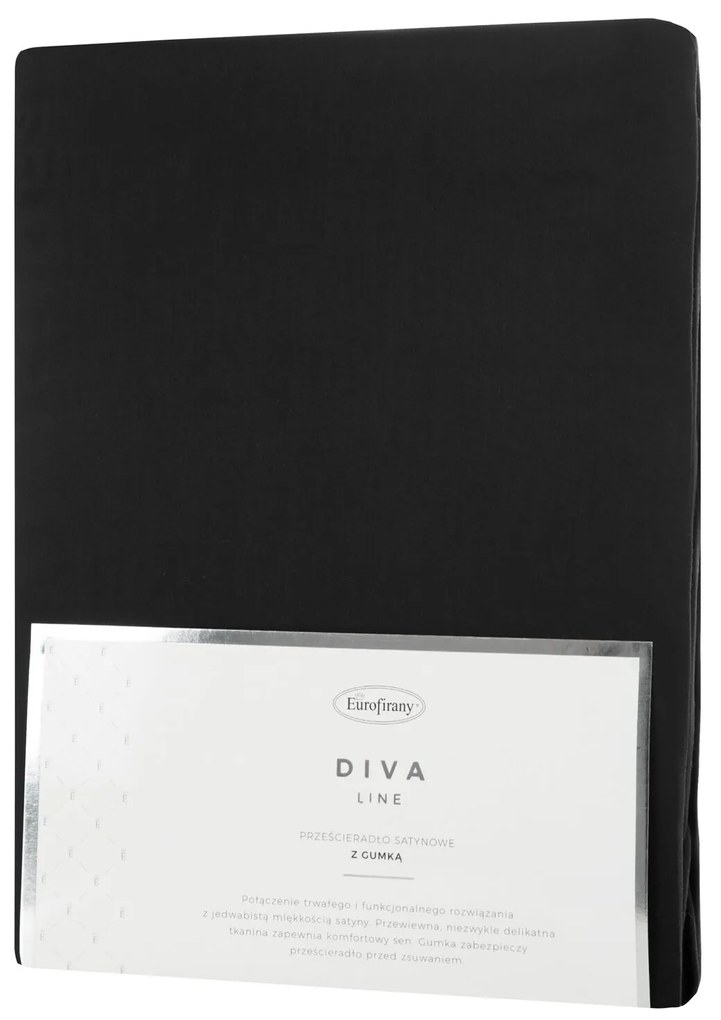 SATÉNOVÉ PRESTIERADLO DINA 100X200 CM, VÝŠKA 25 CM ČIERNE
