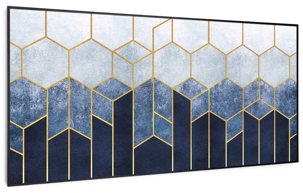 Wonderwall Air Art Smart, infračervený ohrievač, 120 x 60 cm, 700 W, modrá čiara