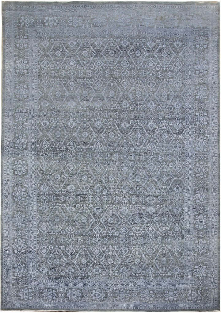 Diamond Carpets koberce Ručně vázaný kusový koberec Diamond DC-HALI B Light grey/blue - 365x550 cm