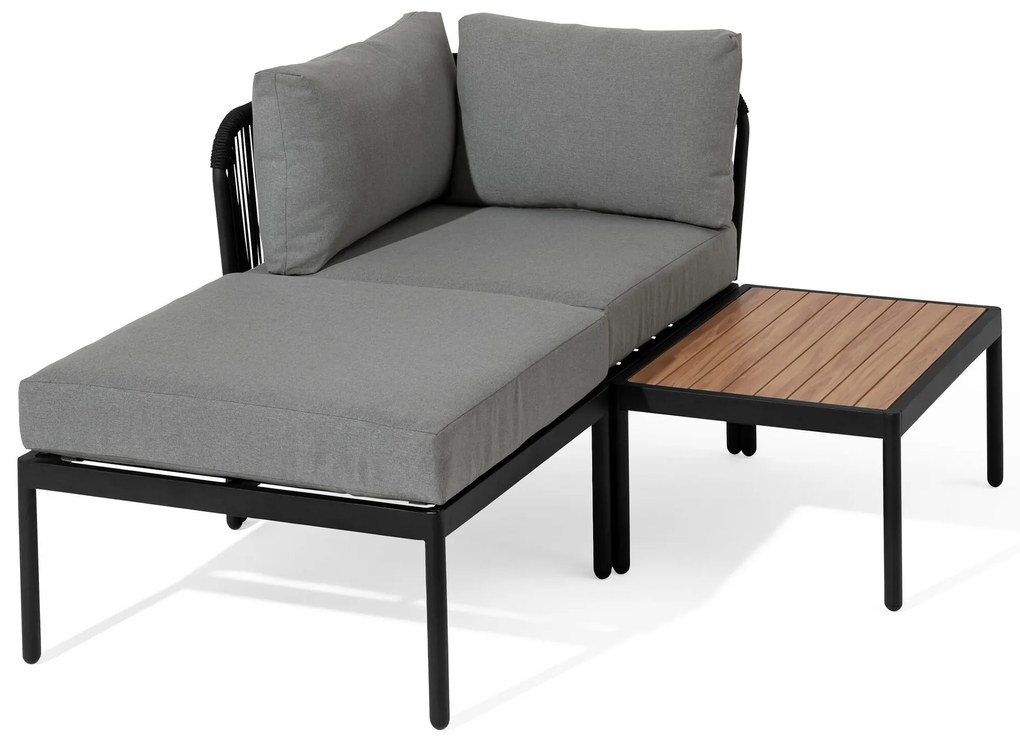 Modulárny relaxačný nábytok s textilným výpletom