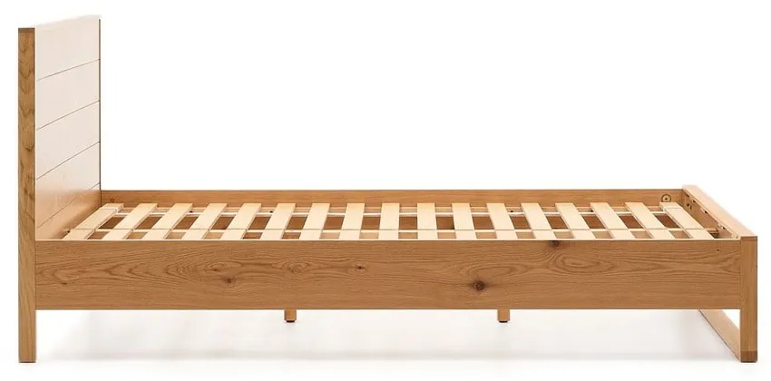 Dvojlôžková posteľ z dubového dreva s roštom 160x200 cm v prírodnej farbe Alguema – Kave Home