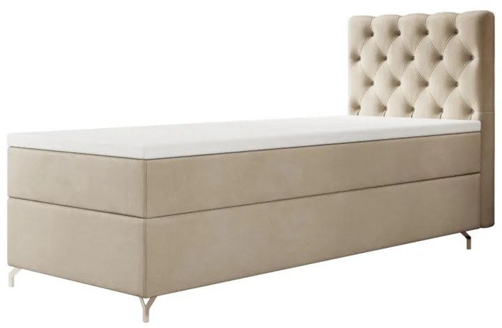 Čalúnená posteľ boxspring FESTER - monolith 02 / ľavá / 90x200