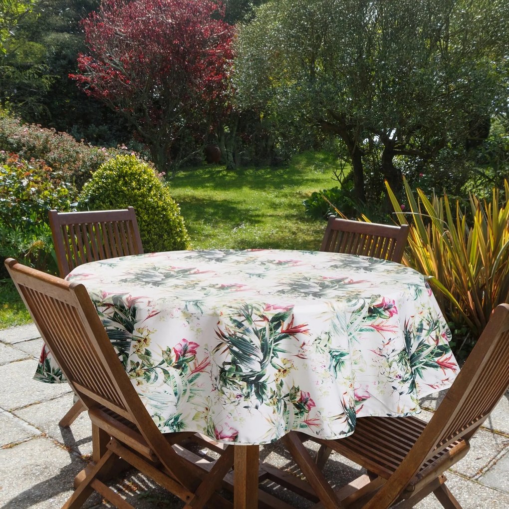 ZÁHRADNÝ VODEODOLNÝ OBRUS GARDEN (FI) 150 CM KVETY