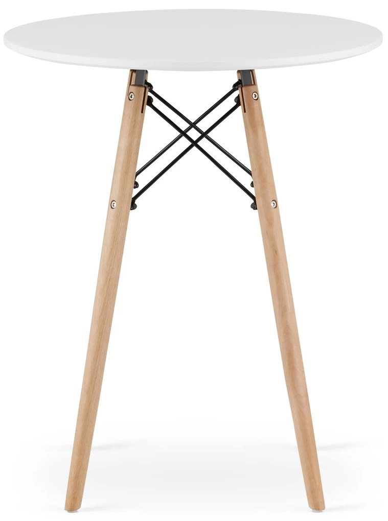 AKCIA Biely jedálenský stôl OSLO 60x60cm II. akosť