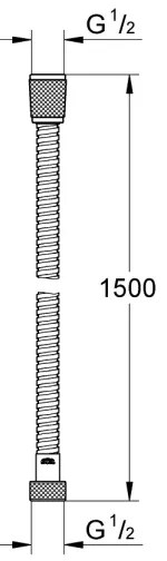 GROHE 27502001 - Sprchová hadica 1500 mm lesklý chróm