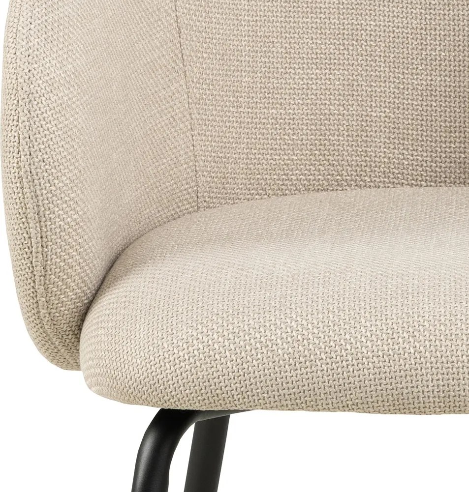 CLARA Béžová (látka Monza 24)/čierne nohy – MODERNÁ ČALÚNENÁ KRESLOVÁ STOLIČKA DO OBÝVAČKY/JEDÁLNE/KANCELÁRIE LOFT