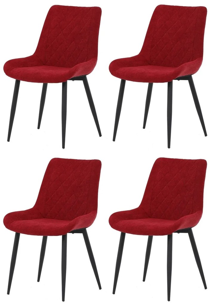 Sada jedálenských stoličiek DCL-218 RED2, 4 ks