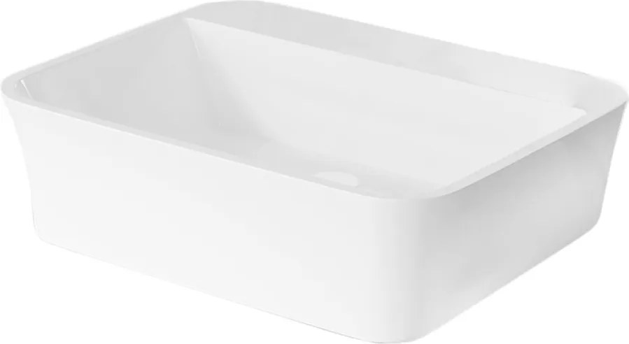 Besco Umývadlo na dosku z liateho mramoru Assos S-Line Matt UM D 51x41x15 cm, bez otvoru pre batériu