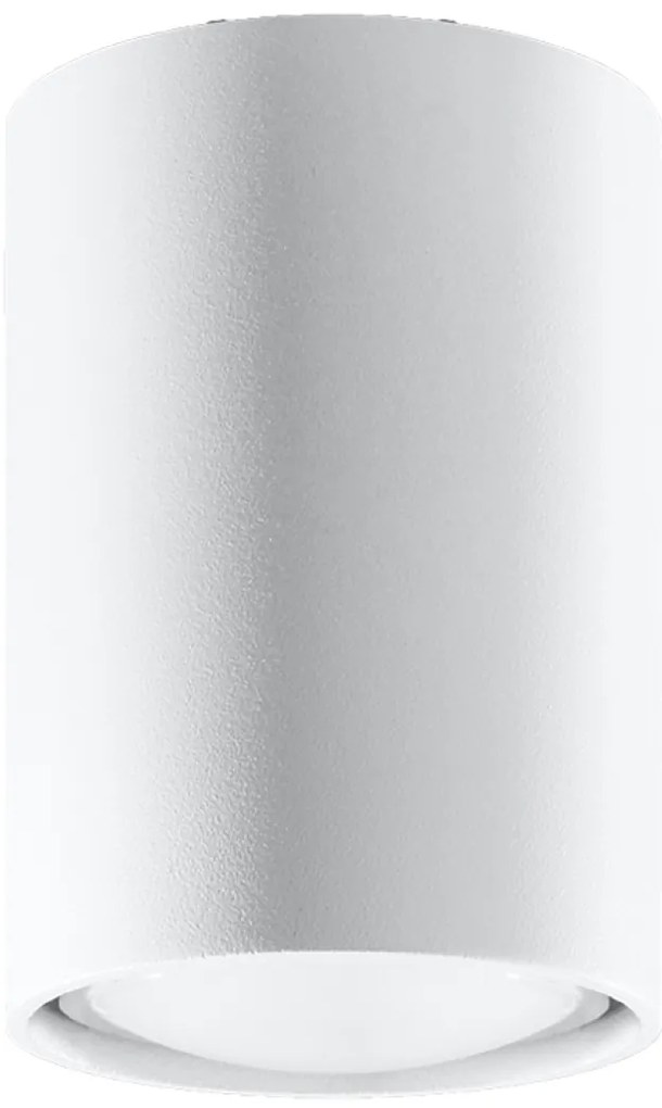 Stropné svietidlo Lagos, 1x biele kovové tienidlo, (10 cm)