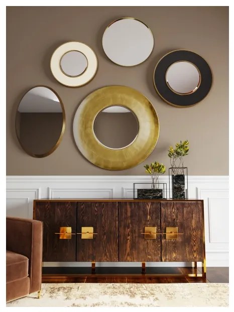 KARE DESIGN Zrkadlo Planet zlatá, 108cm