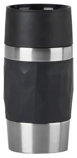 Tefal - Termohrnček 300 ml COMPACT MUG nerez/čierna