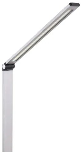 LED Stolná lampa s bezdrôtovou nabíjačkou LED/10W/230V matný chróm