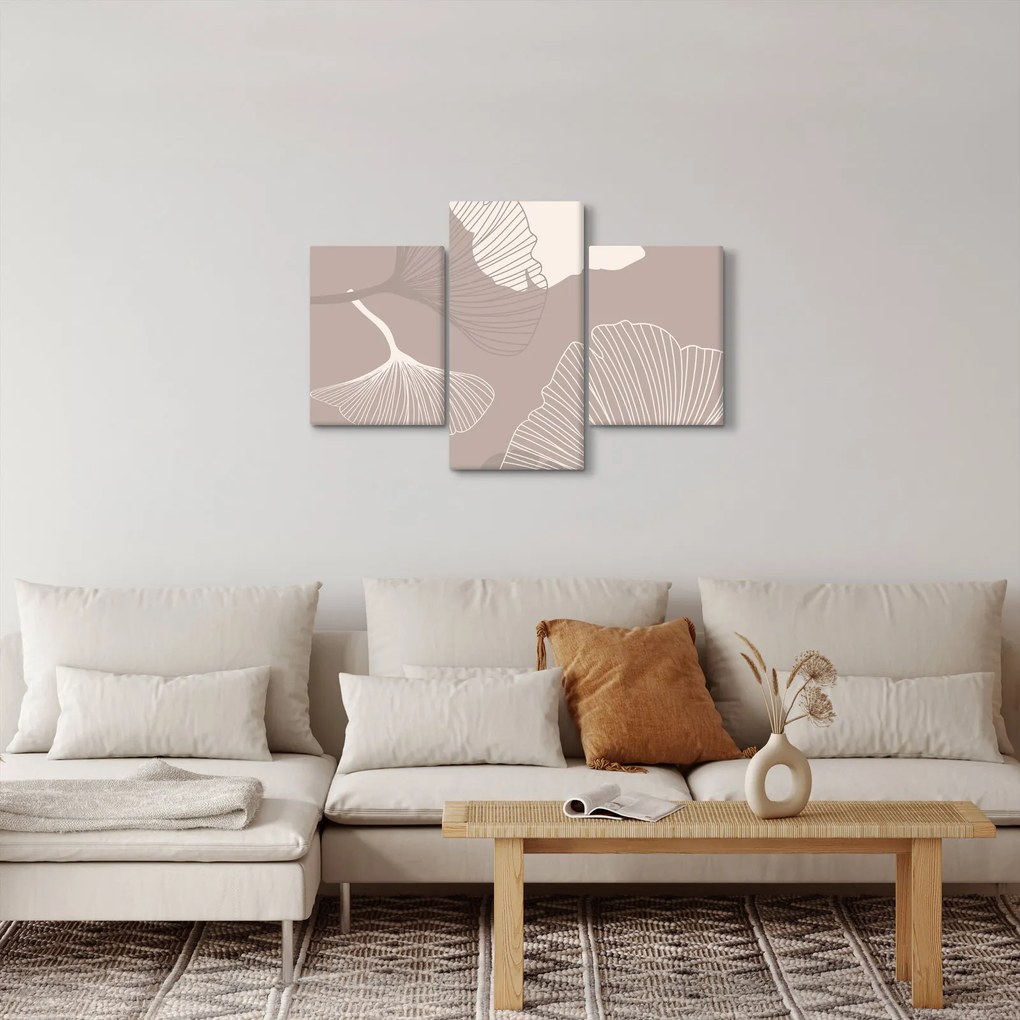 Obraz - Béžové listy N⁰1 (90x60 cm)