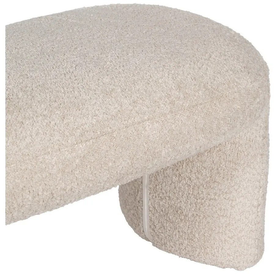 Béžová lavica z textílie buklé Suave – Ixia