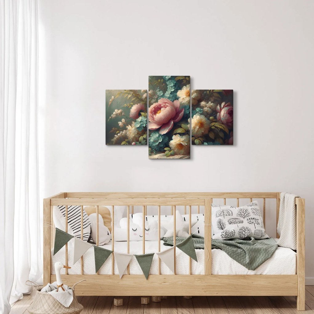 Obraz - Zátišie s kvetmi - maľba (90x60 cm)