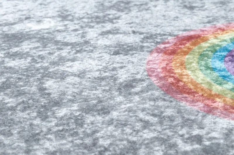 Detský kusový koberec Junior 52063.801 Rainbow grey, 120x170, šedá, detská izba, Dywany Łuszczów