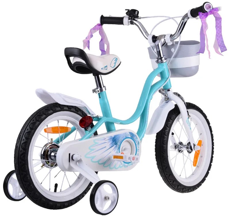 Detský bicykel 14" Little Swan RoyalBaby RB14-18 - modrý