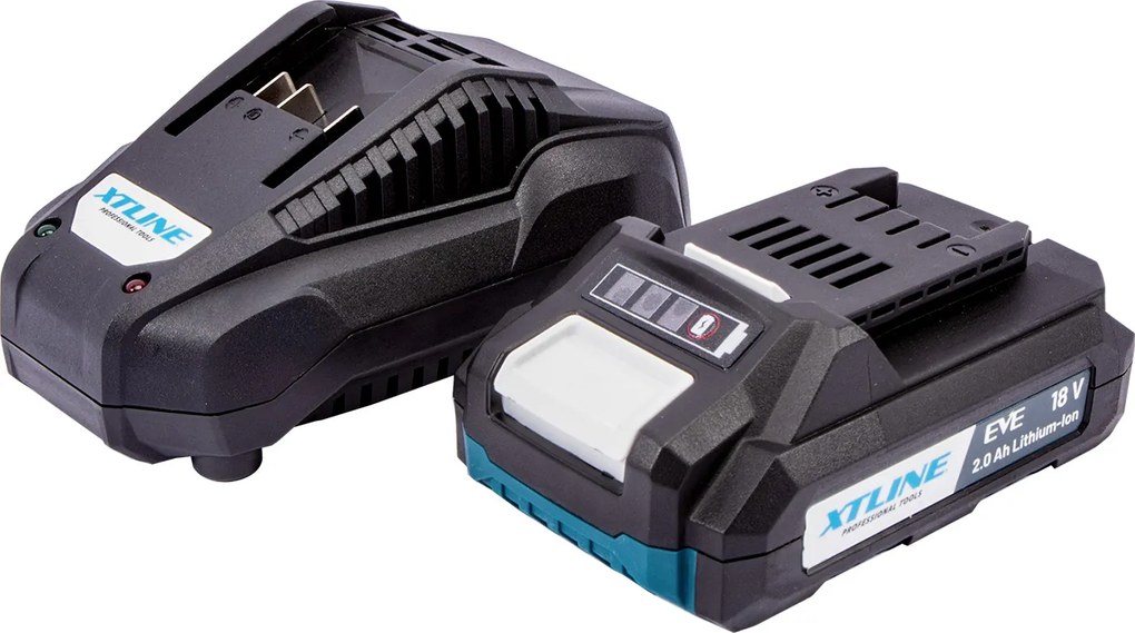 XTline Lítium-iónová akumulátorová batéria 18 V, 2,0 Ah EVE + nabíjačka 2,4 A