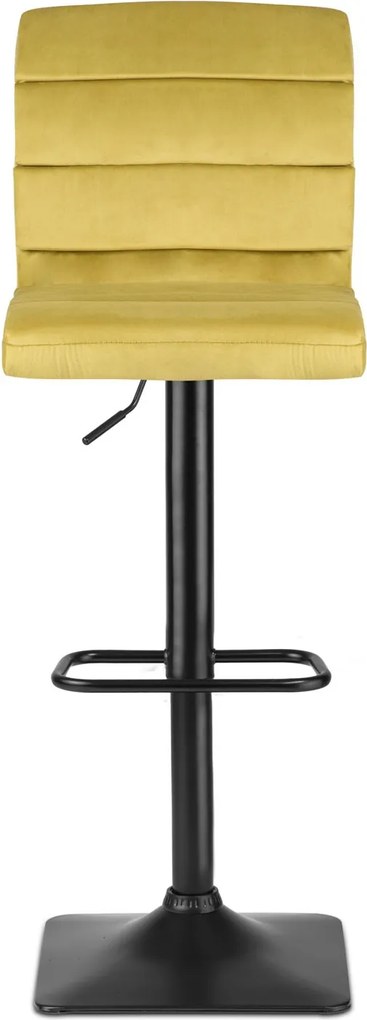 Barová stolička s operadlom SOFOTEL Drava - žltá