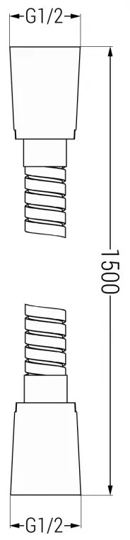 Sprchová hadica MEXEN 150 cm 2 biela