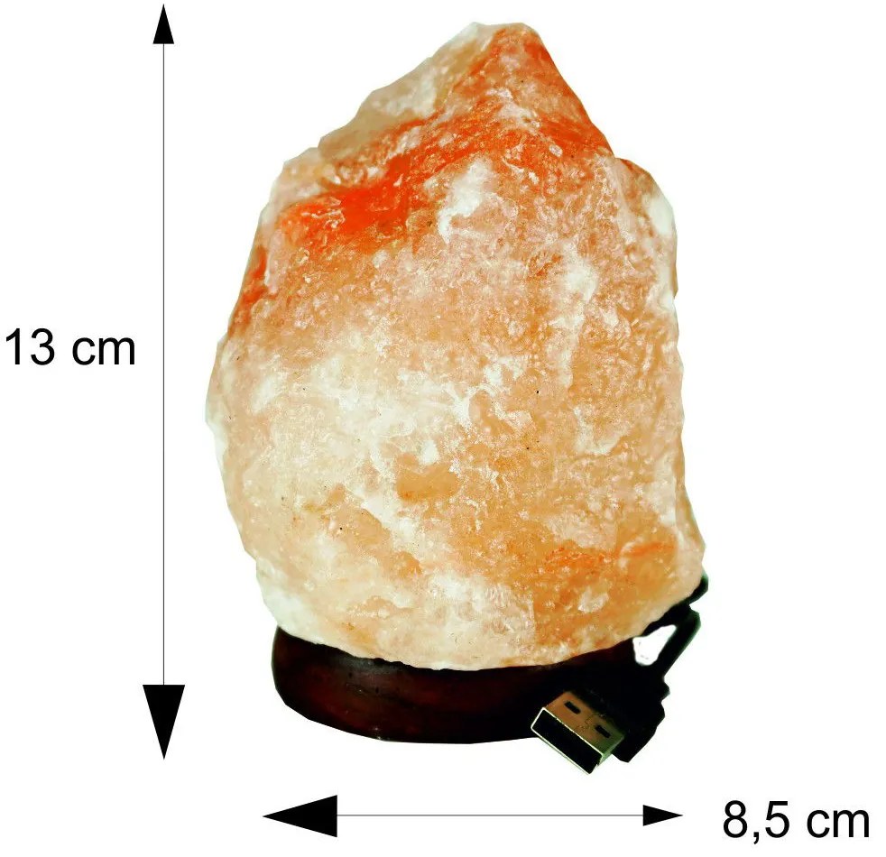 Soľná lampa USB plameň