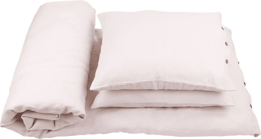 Ľanové obliečky pre dospelých púdrovo ružová 140x200 cm