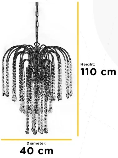 ONLI - Luster na reťazi PIOGGIA 3xE14/6W/230V zlatá